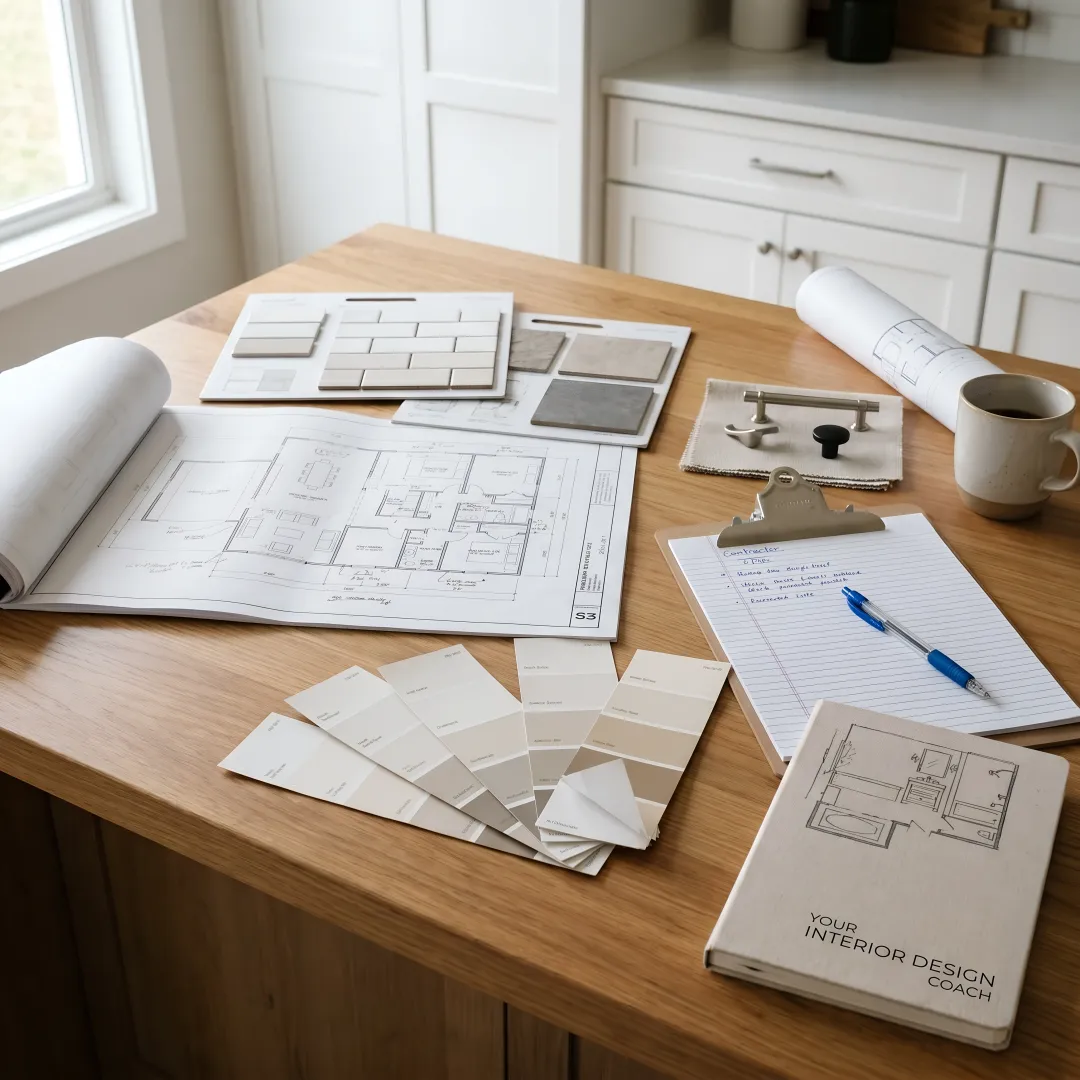 Owner's representative reviewing remodel steps with homeowner