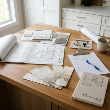Owner's representative reviewing remodel steps with homeowner
