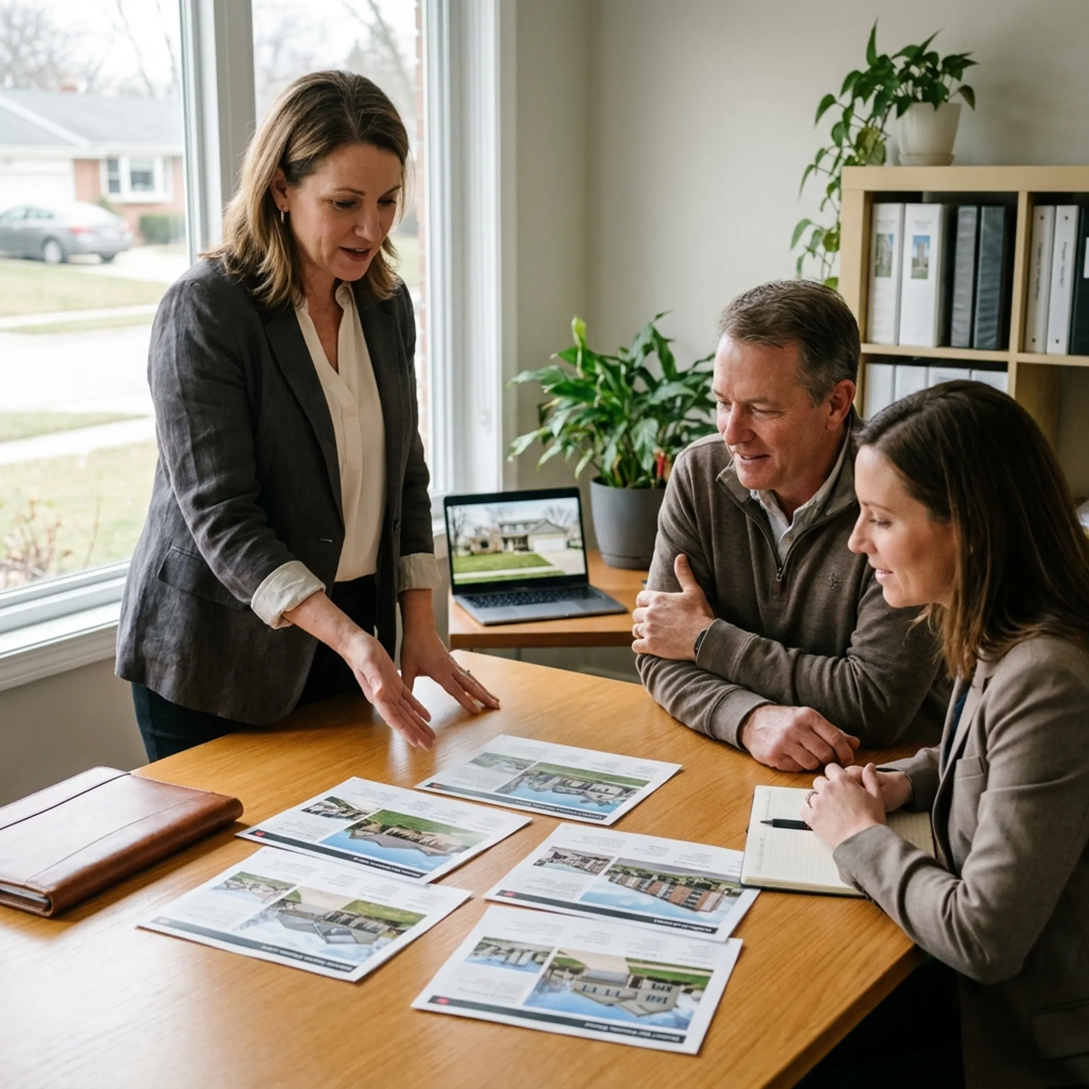 Real estate investors reviewing properties
