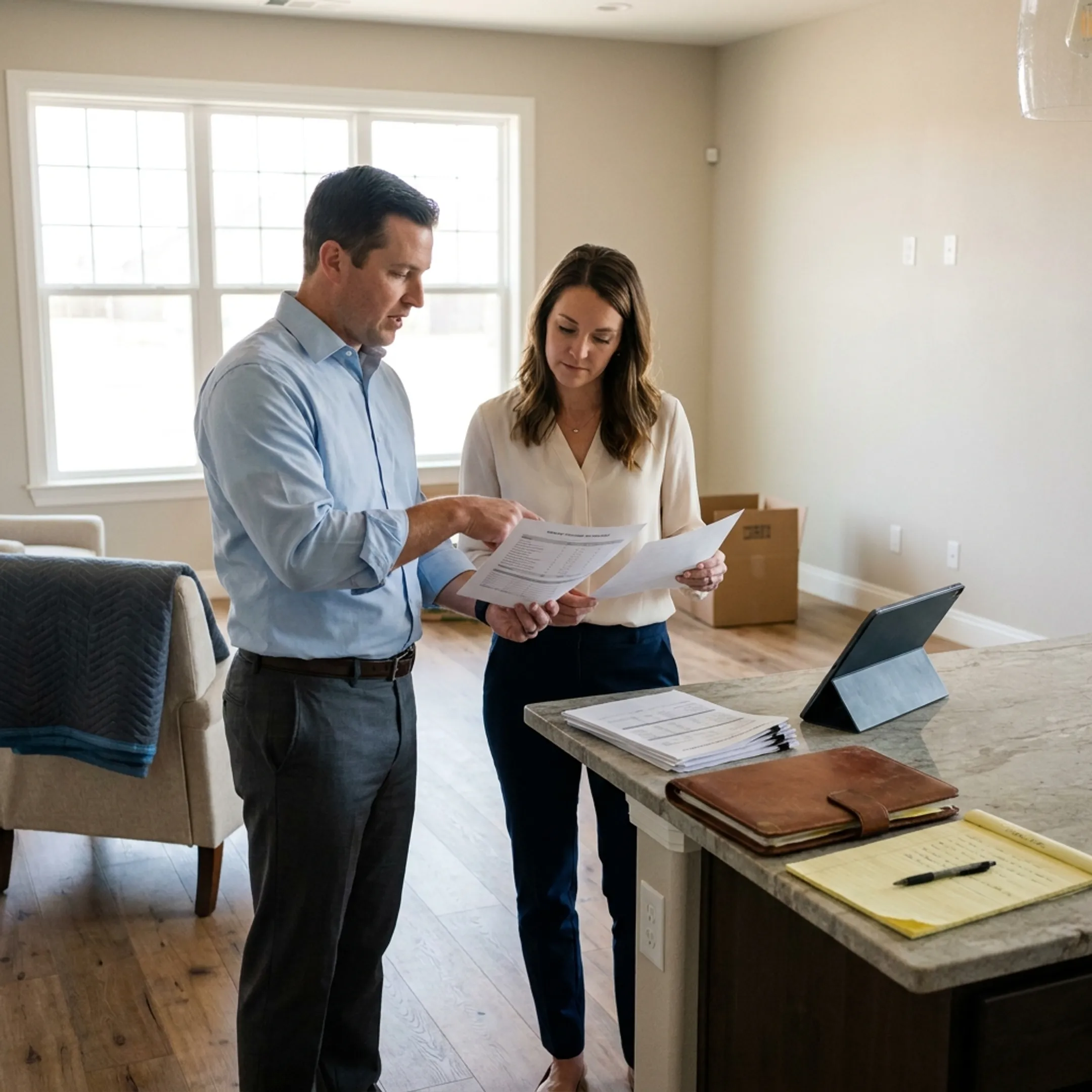 Buyers evaluating a rental property in Tech Terrace