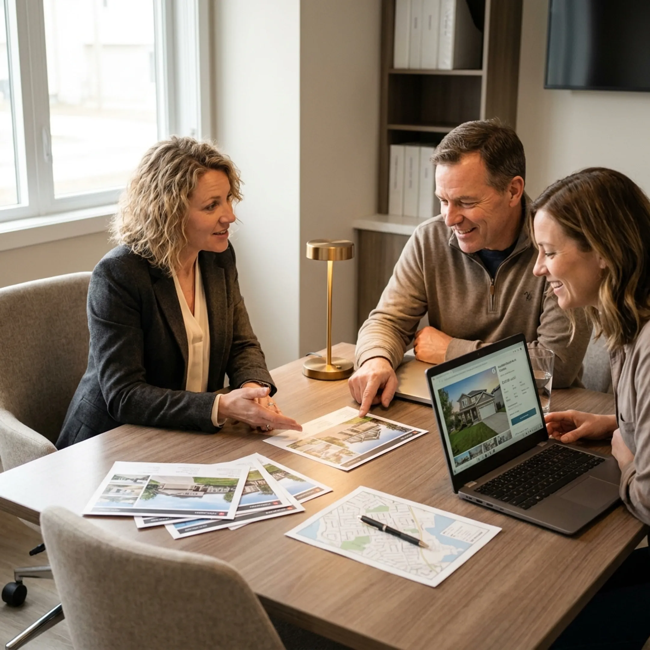 Real estate investors evaluating property listings