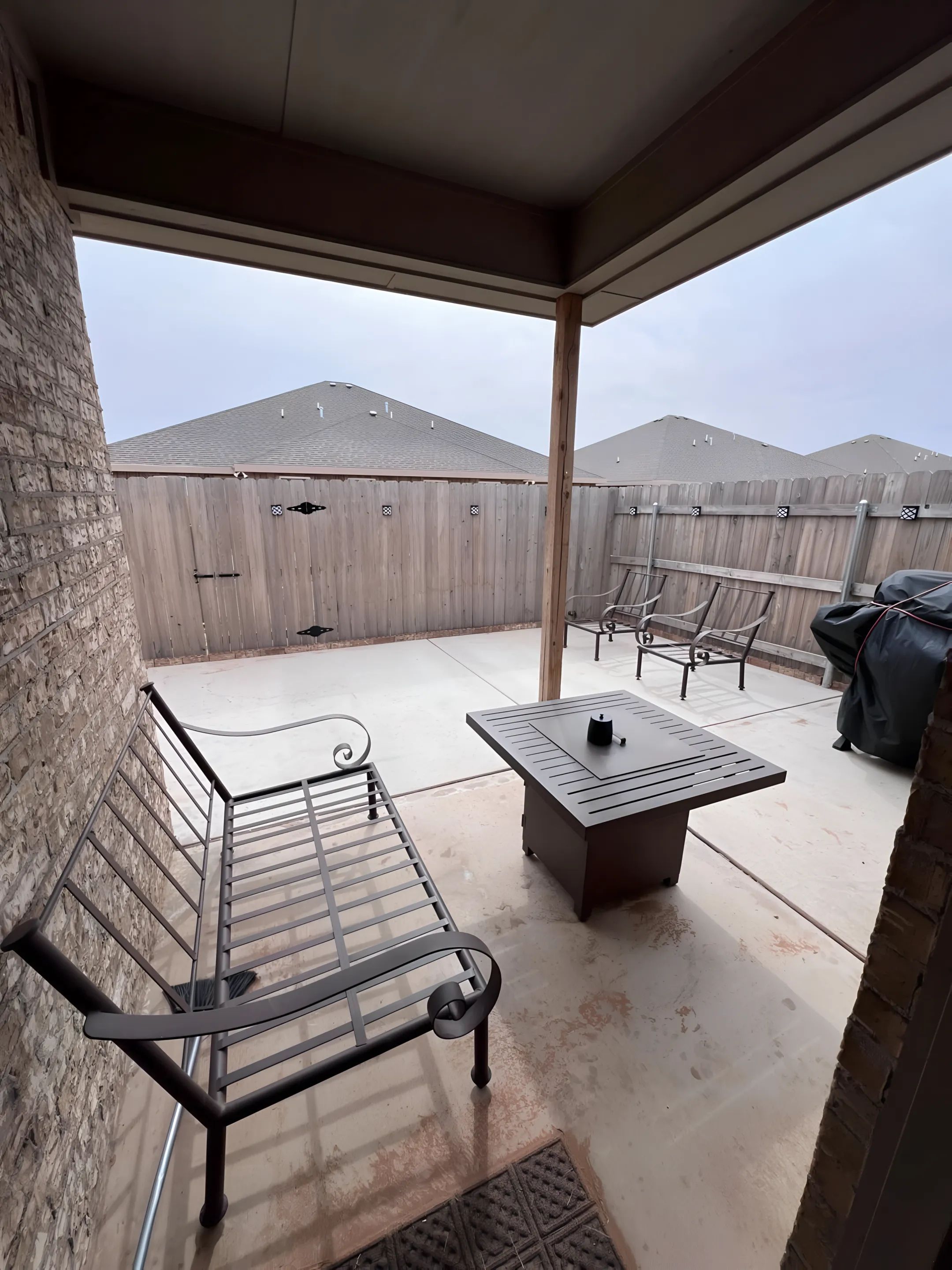 Rental property buyers viewing a duplex