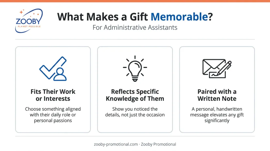 Three key factors that make an administrative assistant gift memorable