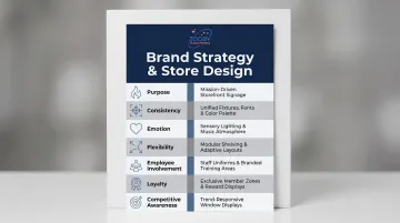 7 brand strategy elements mapped to company store design decisions table