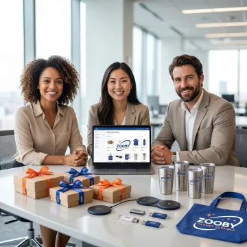 Branded client gifting program with online selection