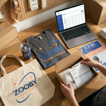 Nonprofit merchandise store with branded fundraising products