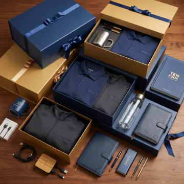 Corporate gifting program with branded merchandise