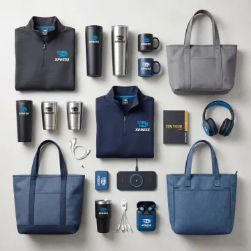 Custom corporate swag display for a San Francisco business