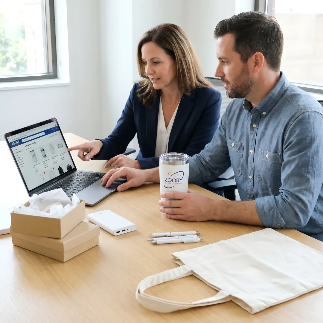 Branded client gifting program with online selection