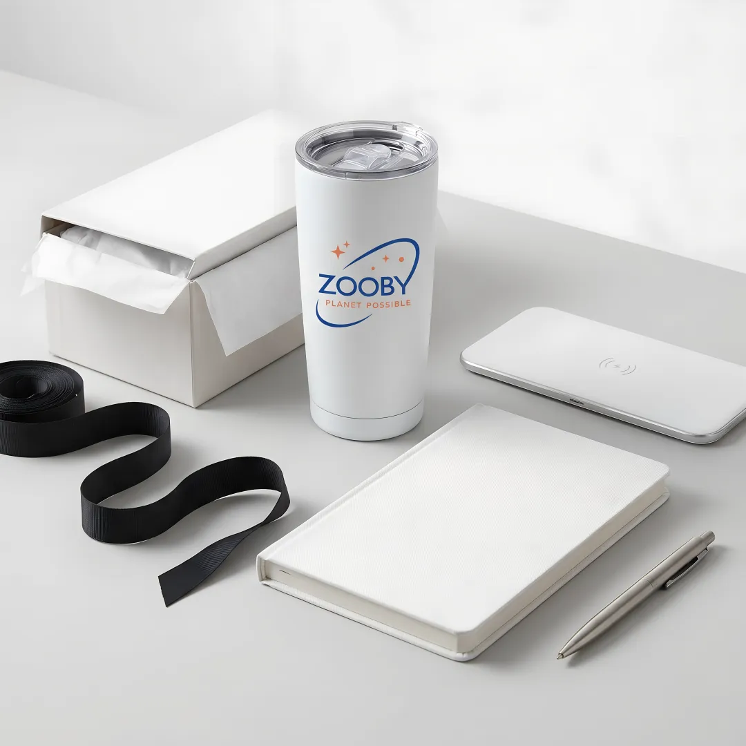 Corporate gifting program with branded premium products